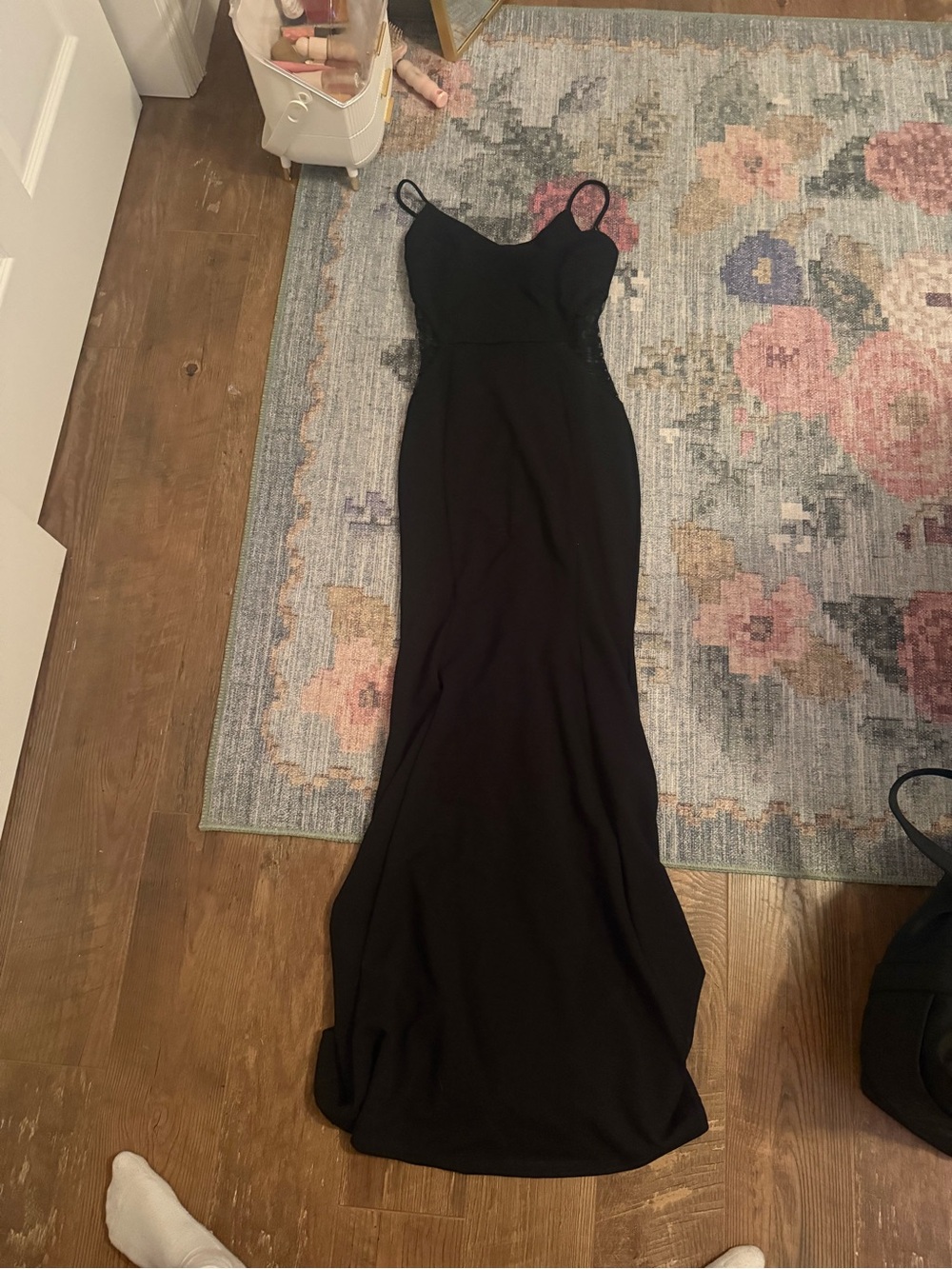 Windsor Black Spaghetti-Strap Maxi Dress